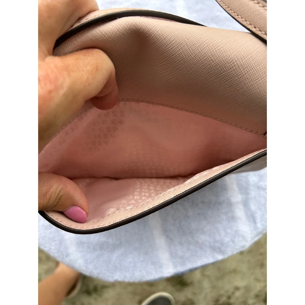 Kate Spade Pink Blush Bag  Laurel Way Jeweled Carsen  Saffiano Leather Crossbody